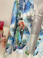 Load image into Gallery viewer, IMPULSE SKY BLUE PRINTED SOFT BLAZER - BUST 42