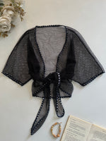 Load image into Gallery viewer, Fishnet Polka Dot Sheer Top-Bust 38 to 40