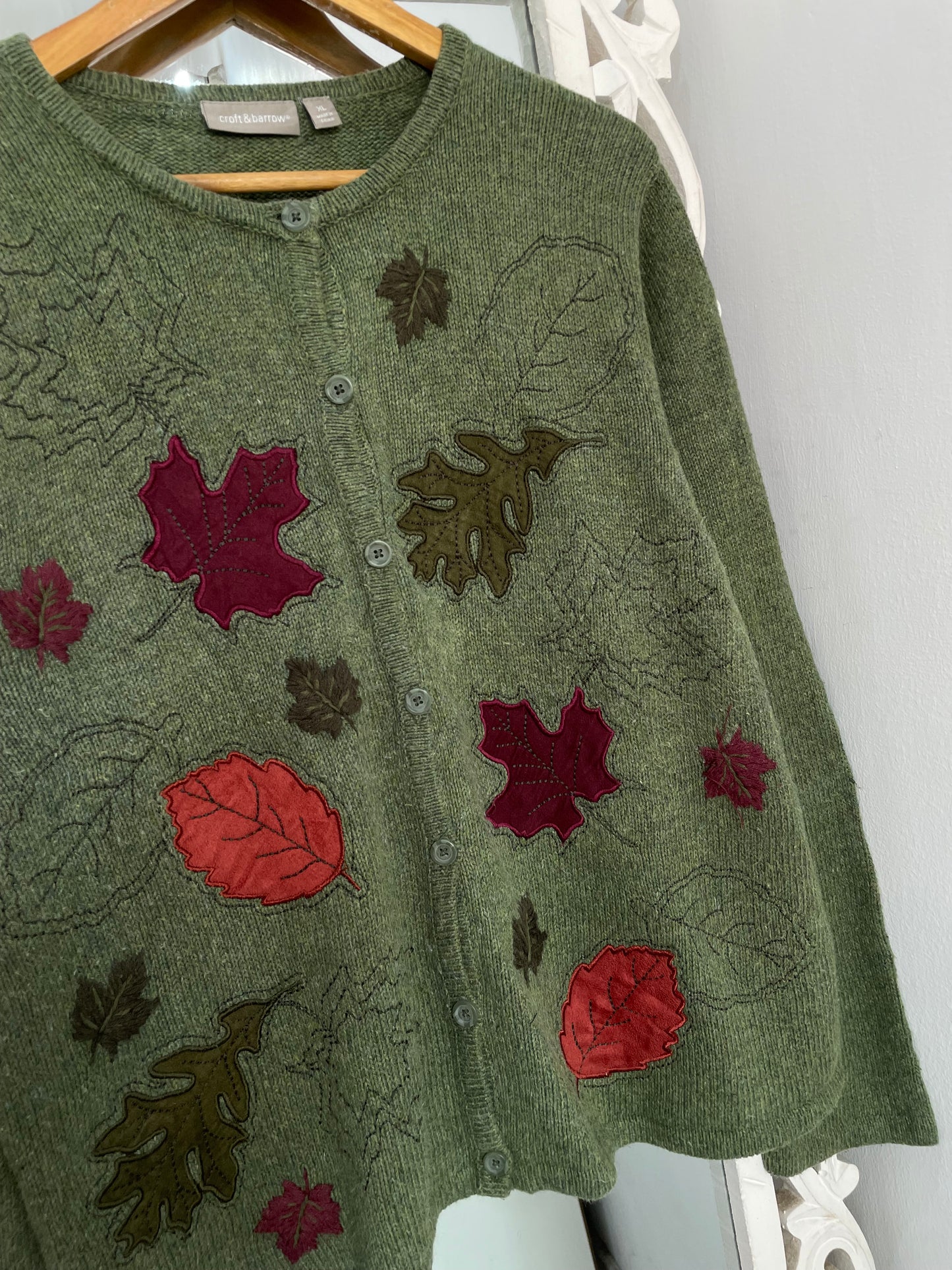 Croft&Barrow Embroidered Vintage Sweater-Bust 46