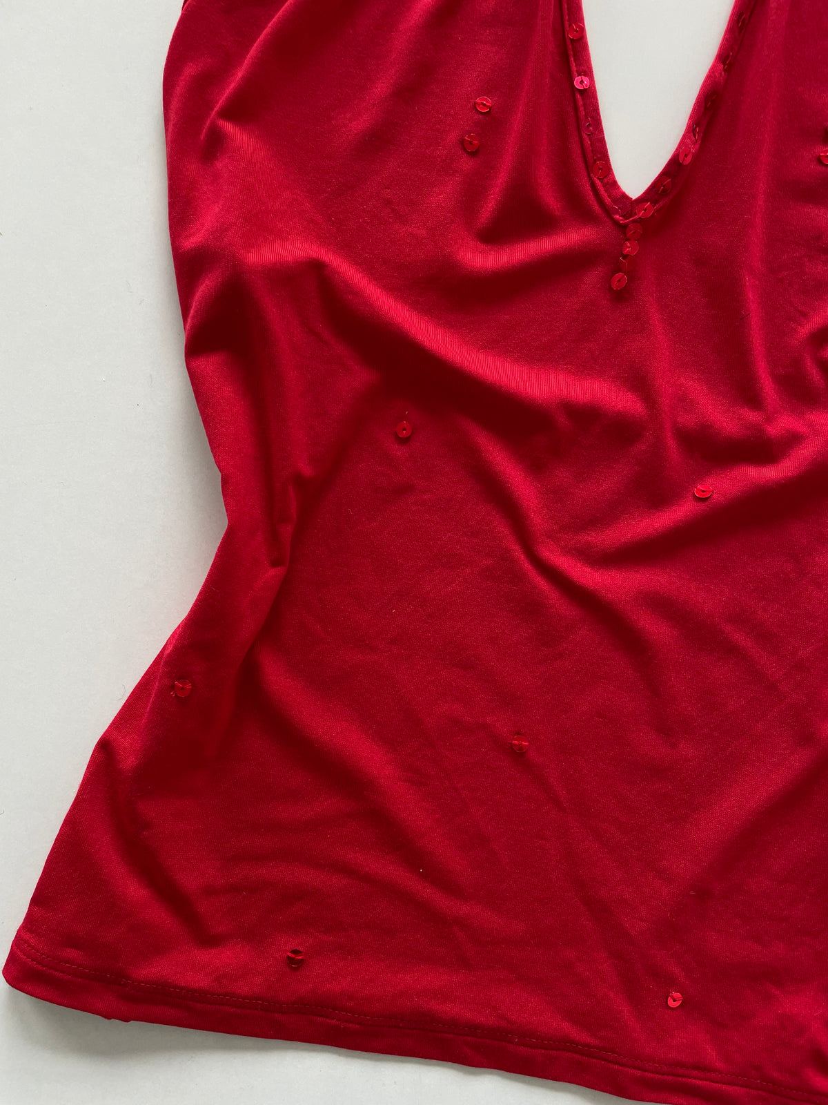 Red Halter Top-Bust 32 to 34
