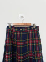 Load image into Gallery viewer, Dark Academia Plaid Skirt-Waist 30