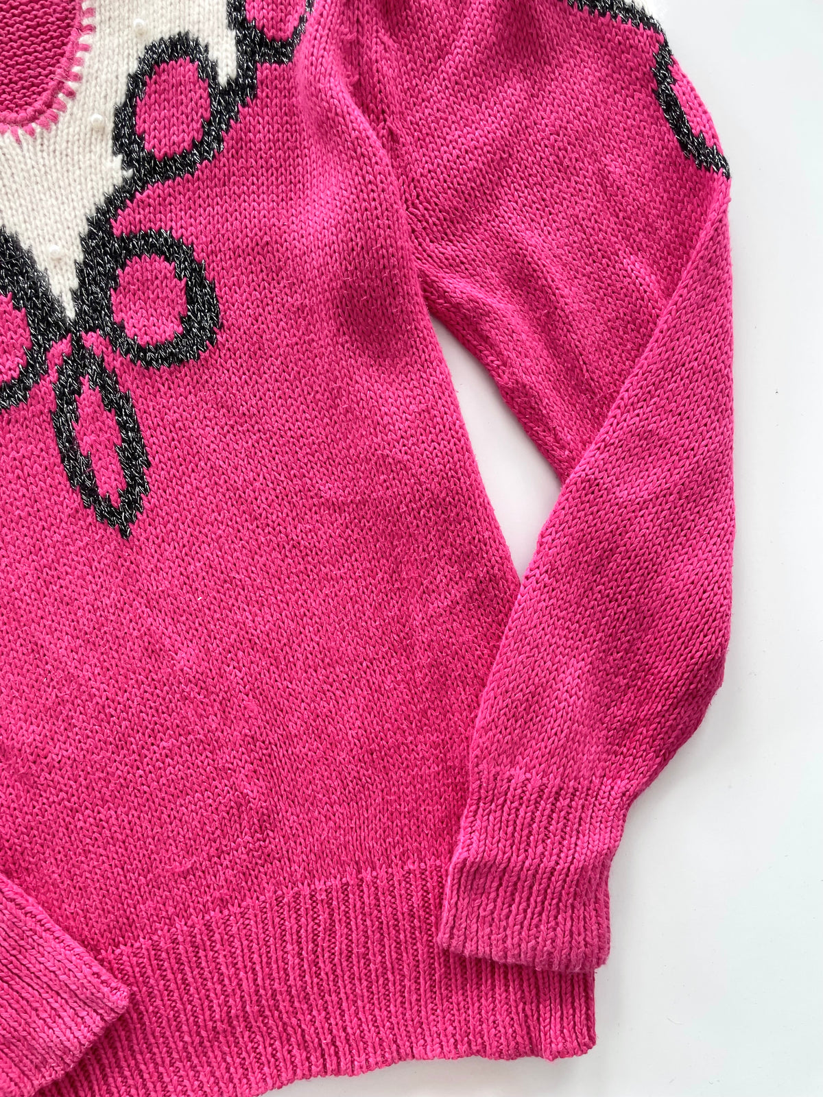 Pink Embroidered Sweater-Bust 40