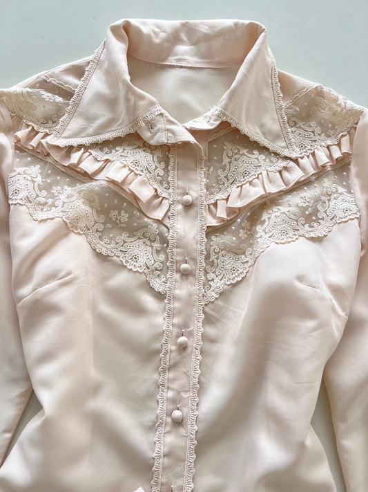 Victorian Vintage Lace Shirt-Bust 44