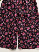 Load image into Gallery viewer, BLACK PINK FLORAL LINED PANTS - WAIST 28 TO 32