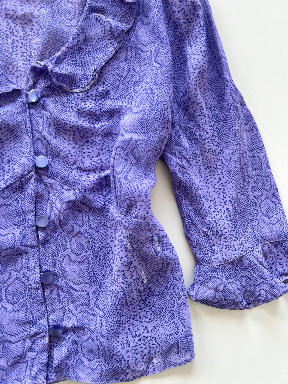 Susan Ruffle Sheer Shirt-Bust 40