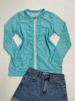 Load image into Gallery viewer, Sky Blue Crochet Zipper-Bust 38 to 40