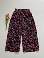 Load image into Gallery viewer, BLACK PINK FLORAL LINED PANTS - WAIST 28 TO 32