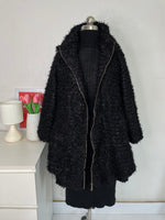 Load image into Gallery viewer, Black Shimmer Fur Jacket-Bust 42