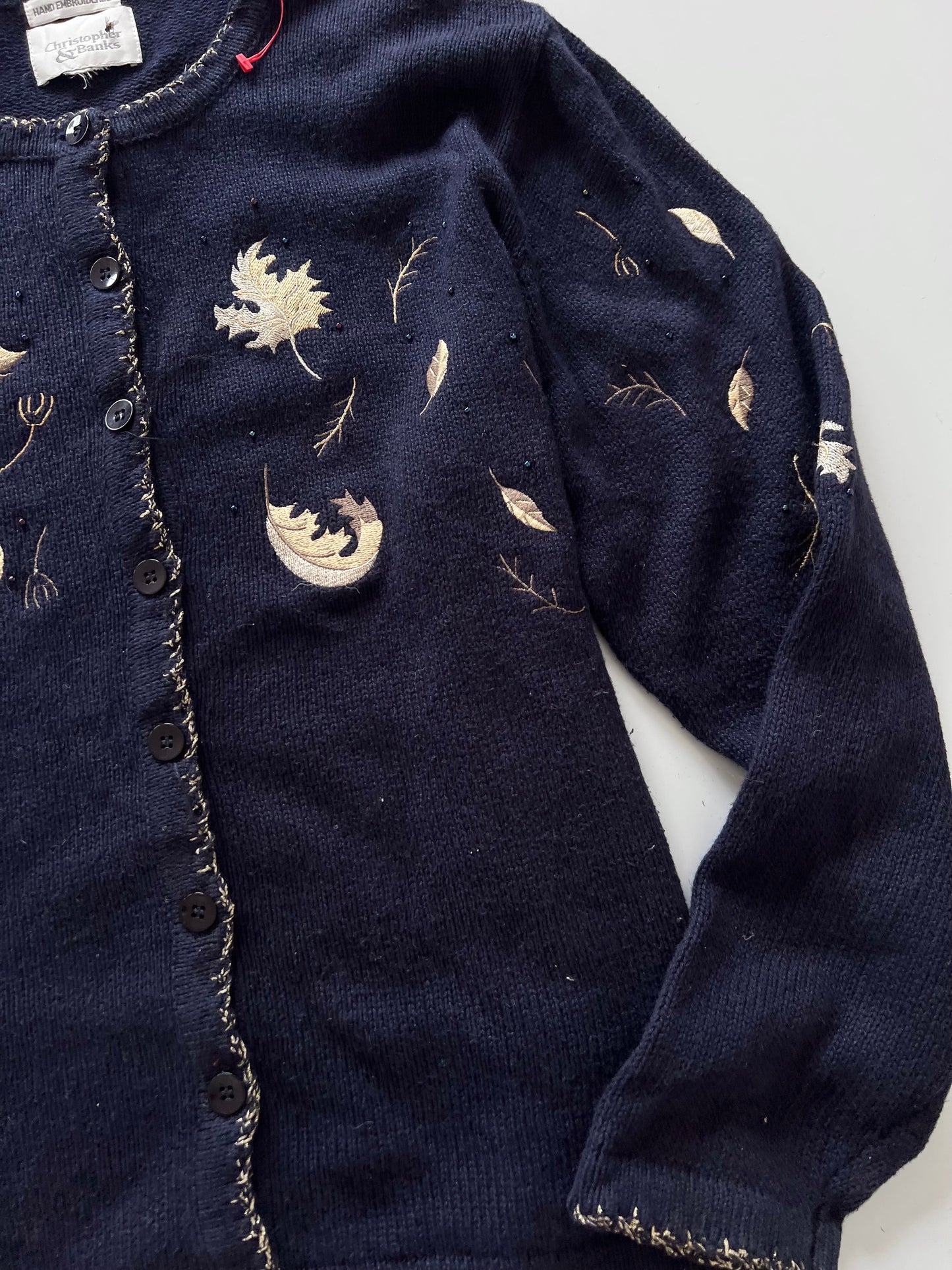 Christopher&Banks Embroidered Sweater-Bust 44