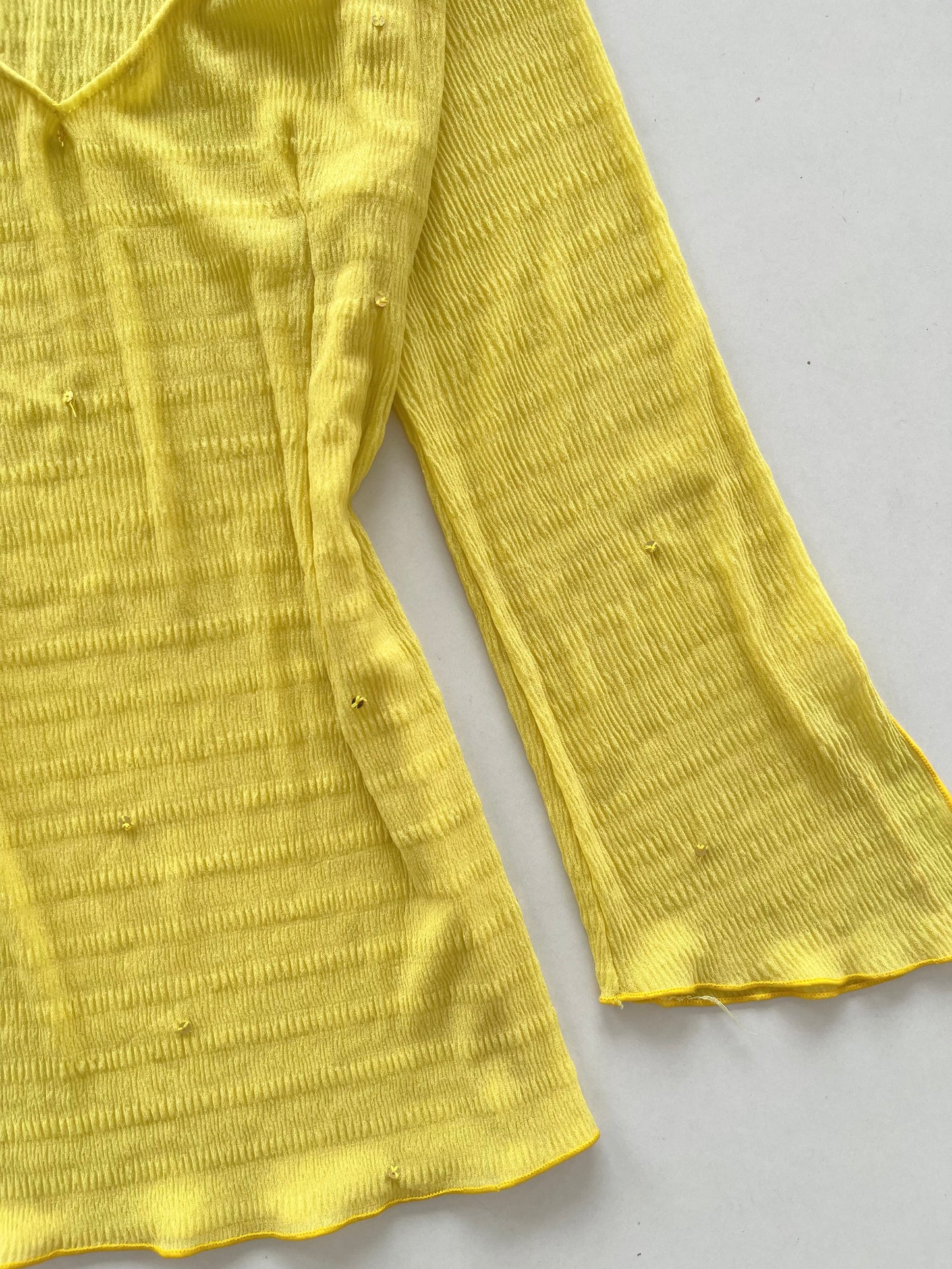 Yellow Sheer Top-Bust 36