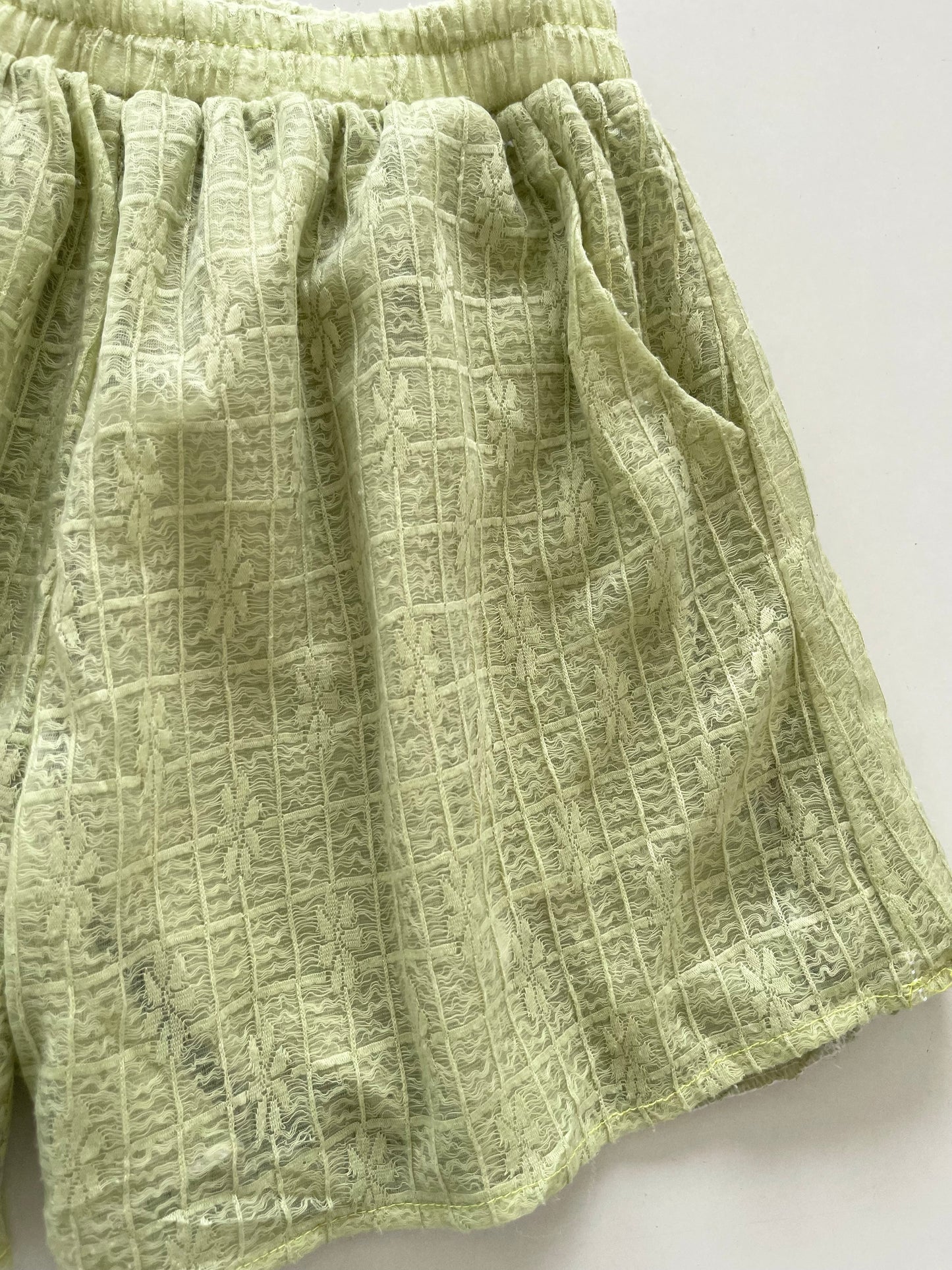 Pistachio Lace Shorts-Waist 24 to 32