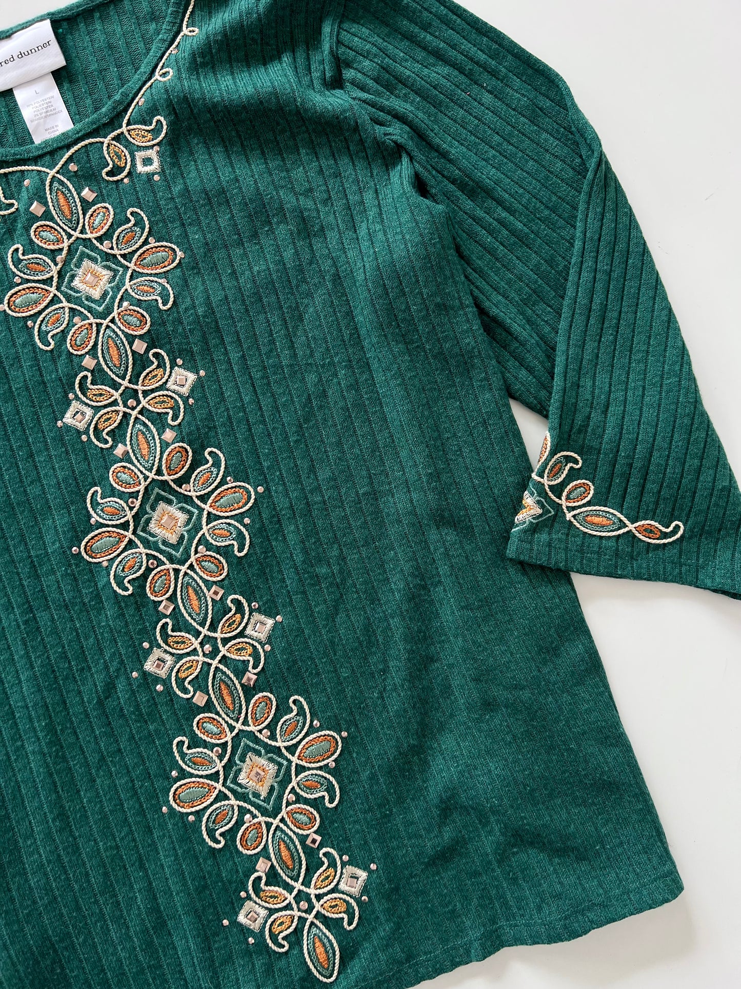 Alfred Dunner Embroidered Sweater-Bust 48