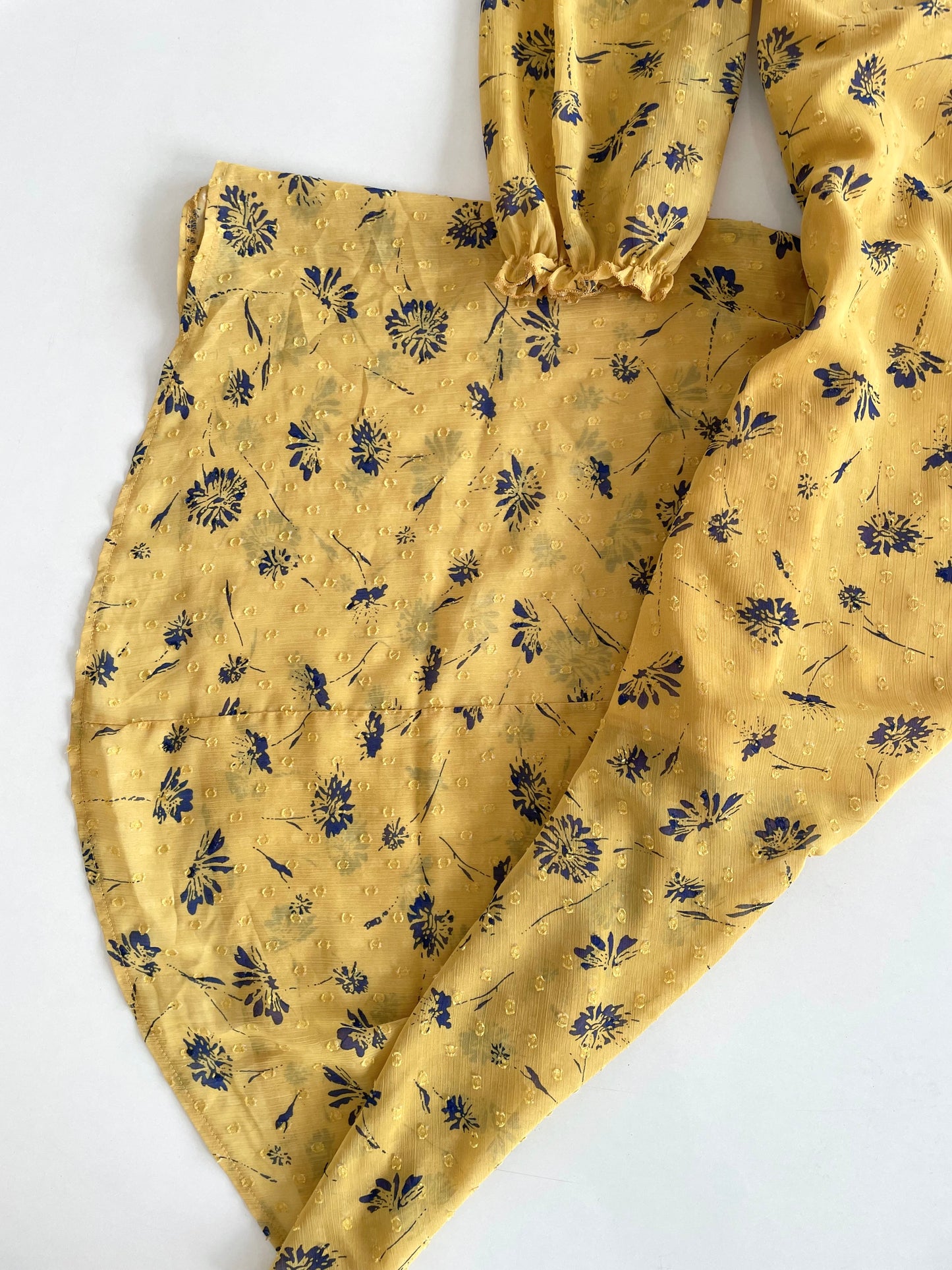 Mustard Smocked Dress-Bust 32