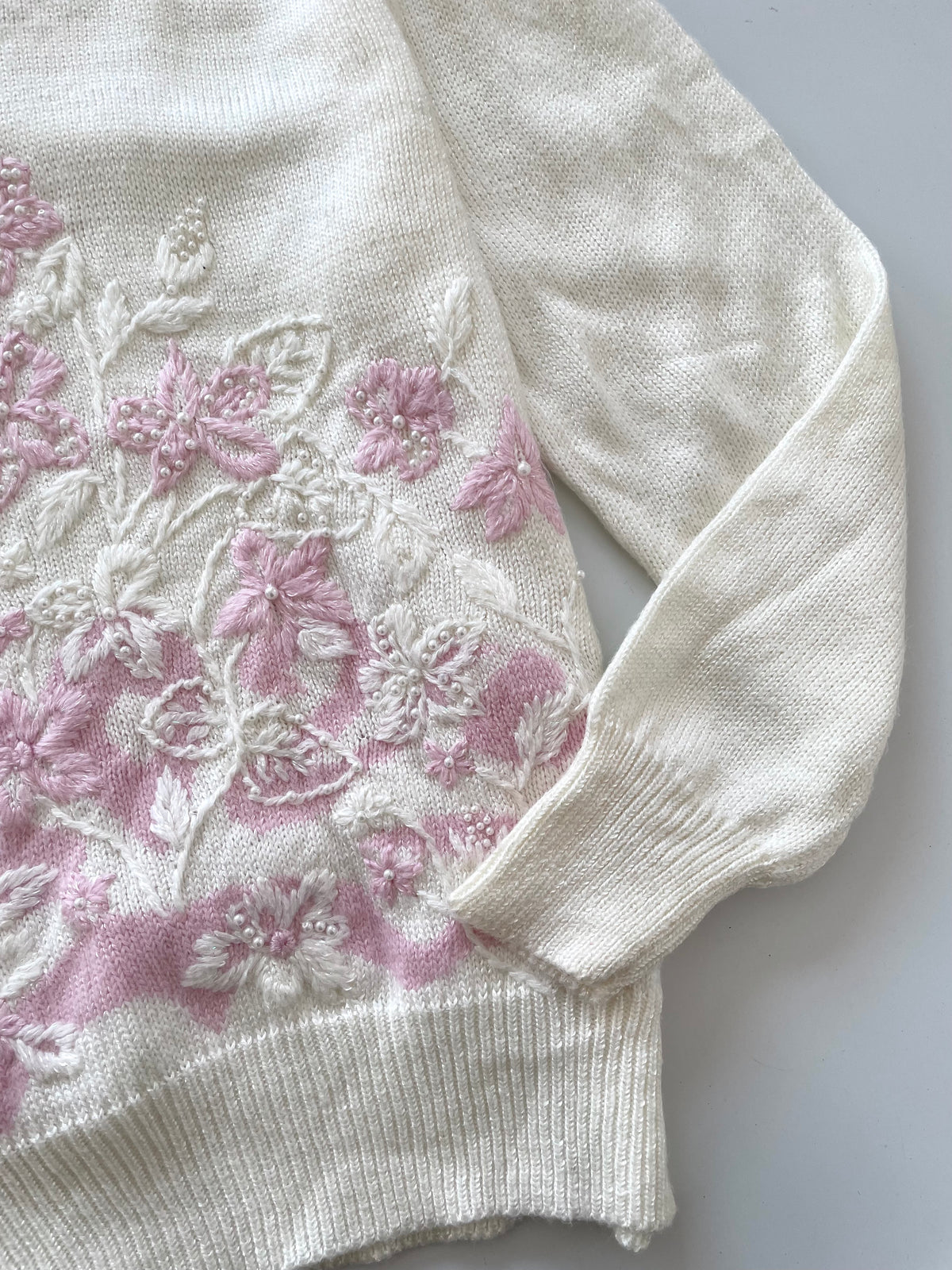 Jaclyn Smith Embroidered Soft Sweater-Bust 38