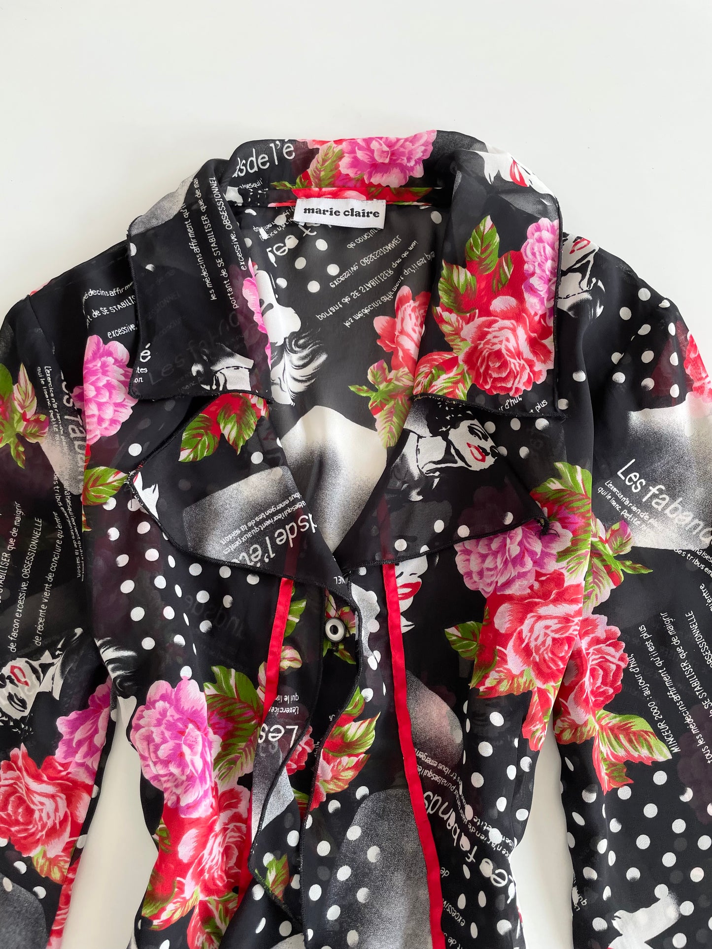 Marie Claire Vintage Sheer Shirt -Bust 26