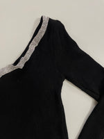 Load image into Gallery viewer, Fashionnova Rhinestone Soft Pre Winter Top - Bust 30 to 32