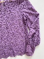 Load image into Gallery viewer, HALLHUBER PURPLE LACE TOP BUST - 34
