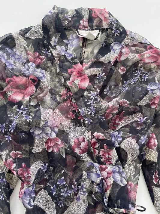 Wraparound Sheer Loungewear-Bust 38 to 40