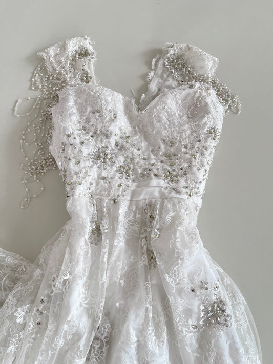 Vintage Embroidered Dress-Bust 36
