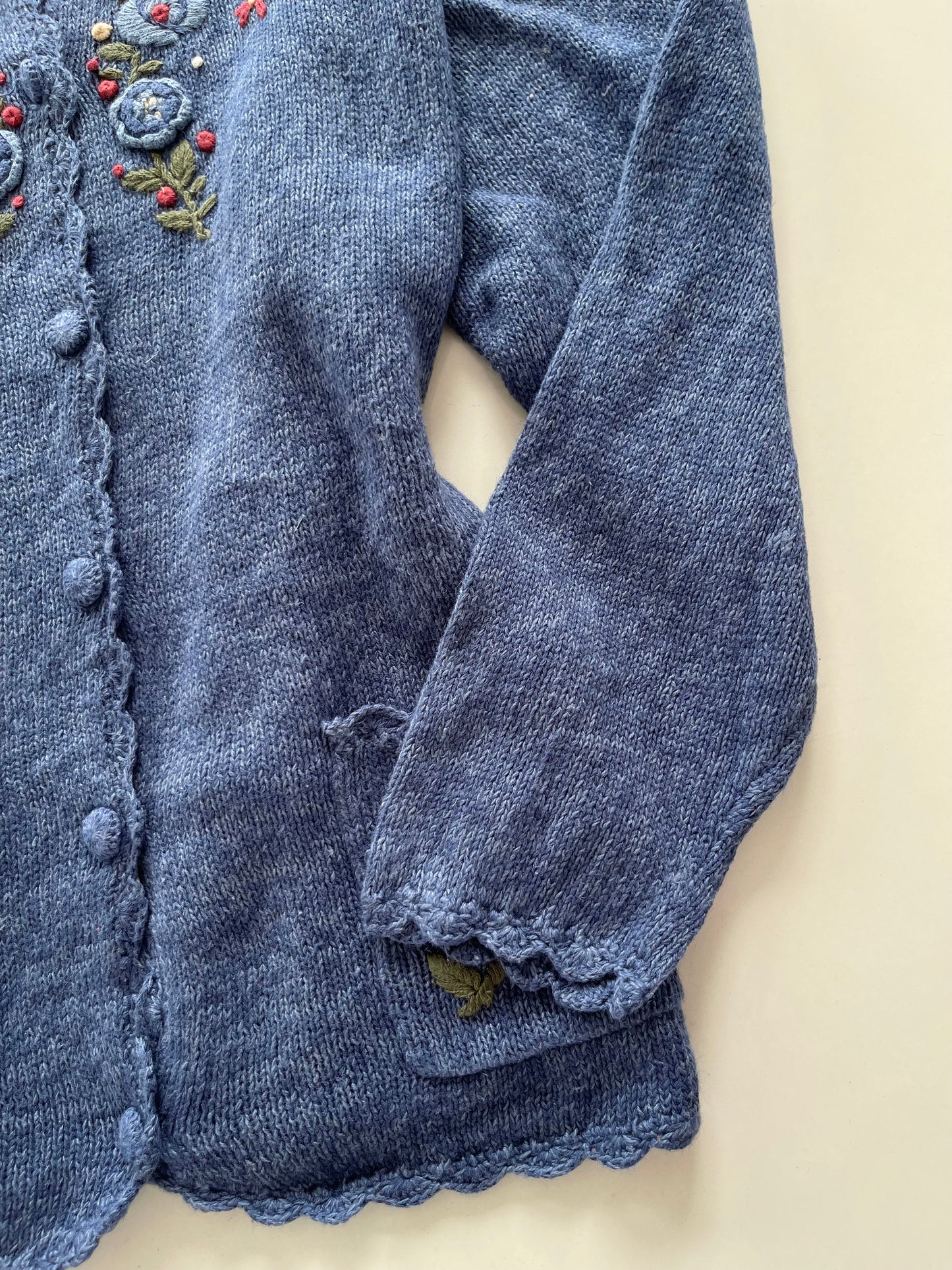 Feeling Embroidered Vintage Sweater-Bust 54