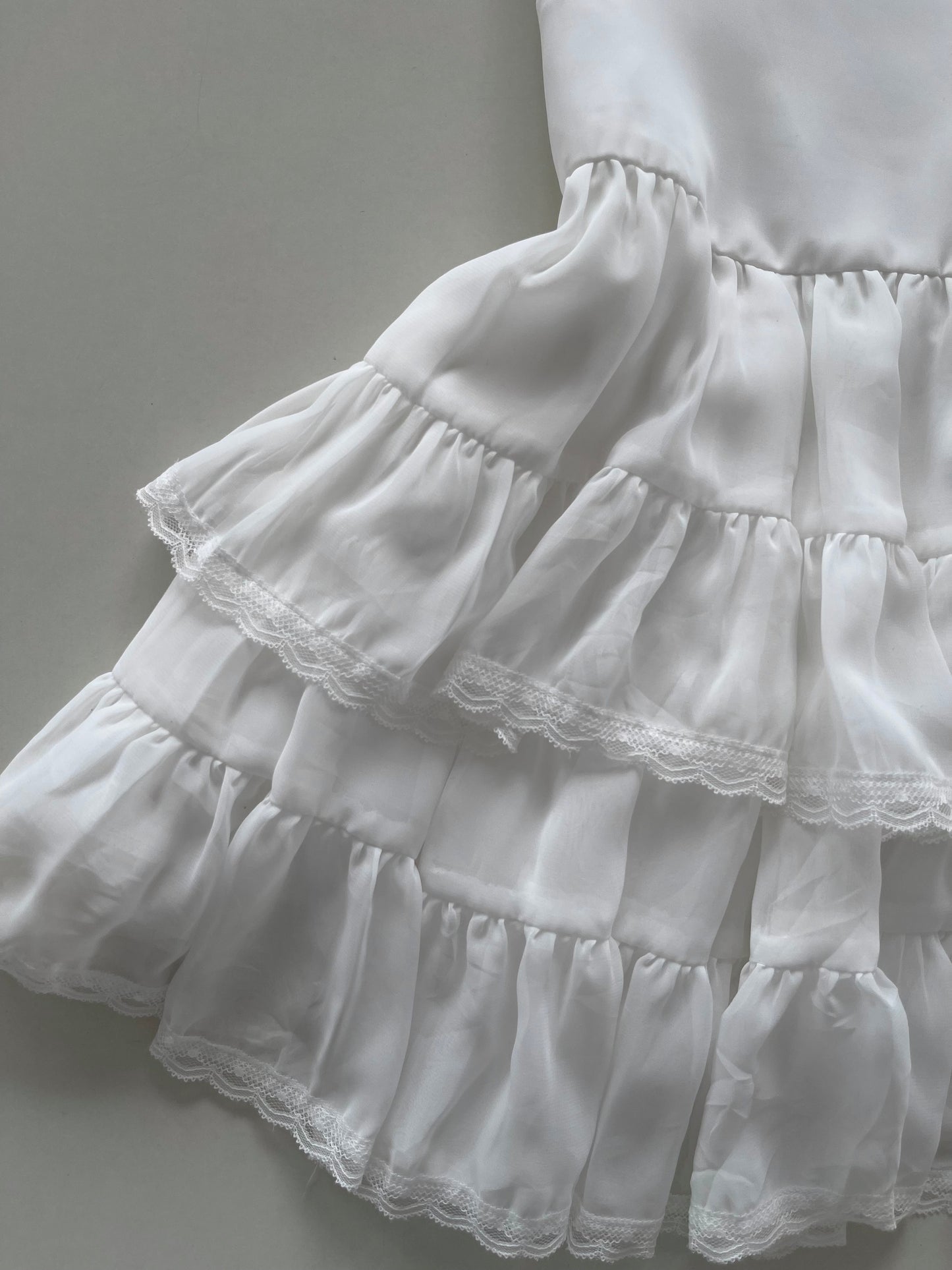 Angel Ruffle & Lace Slip Dress-Bust 36