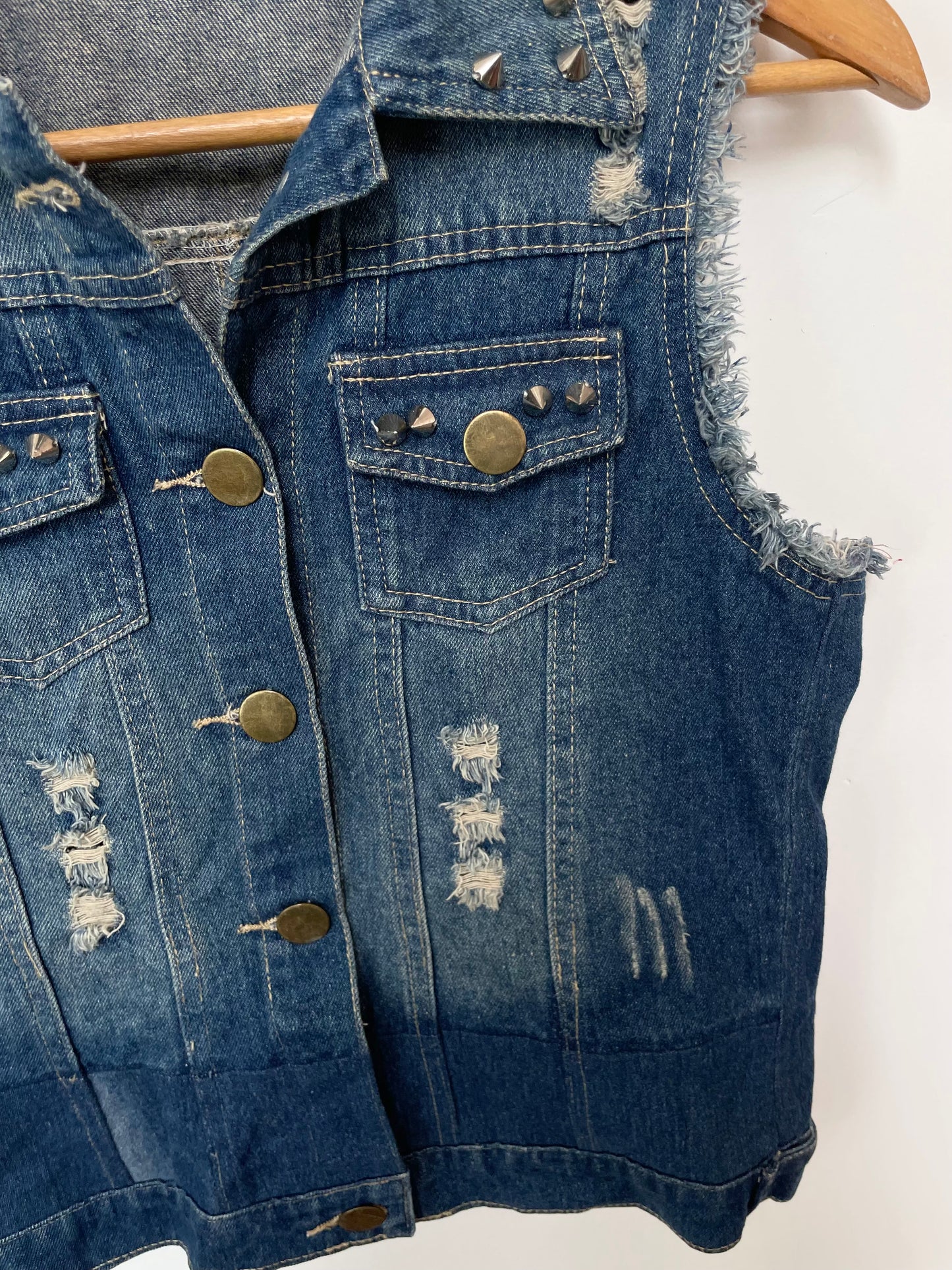 Denim Vest-Bust 34