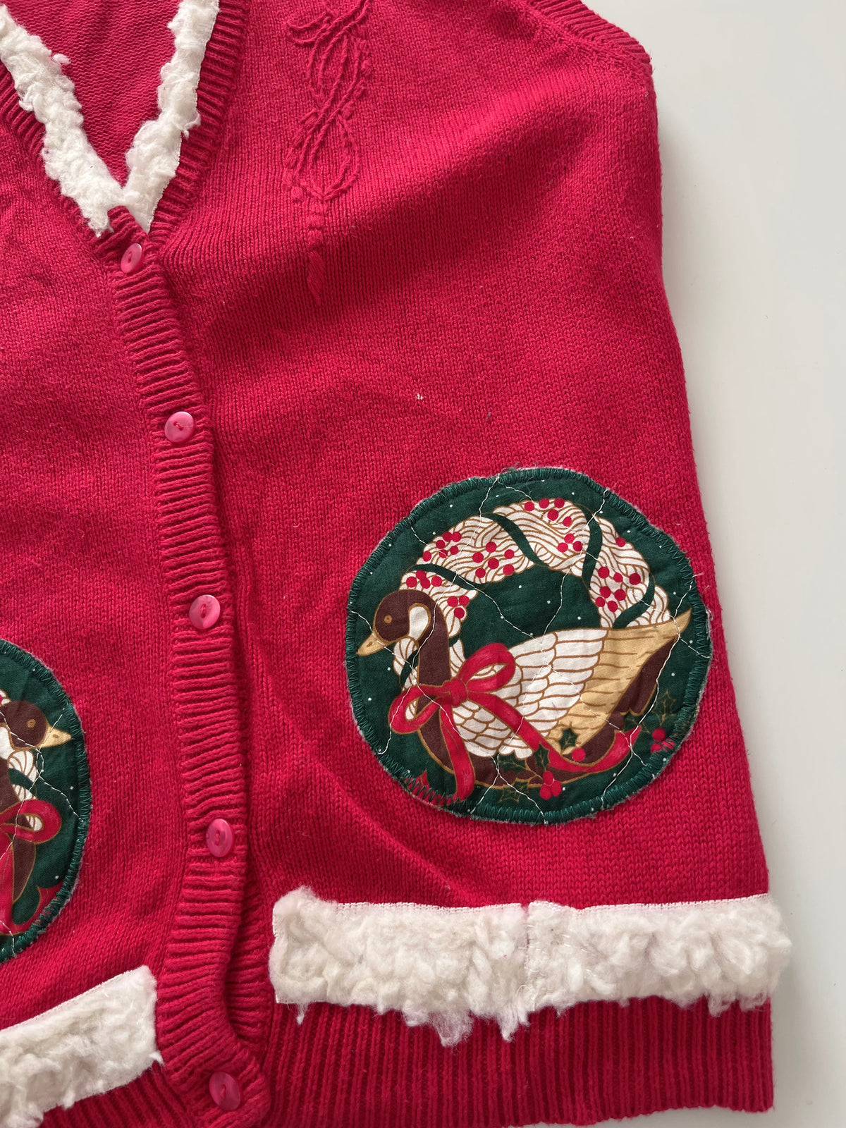 Tabi International Embroidered Christmas Vest Sweater-Bust 40
