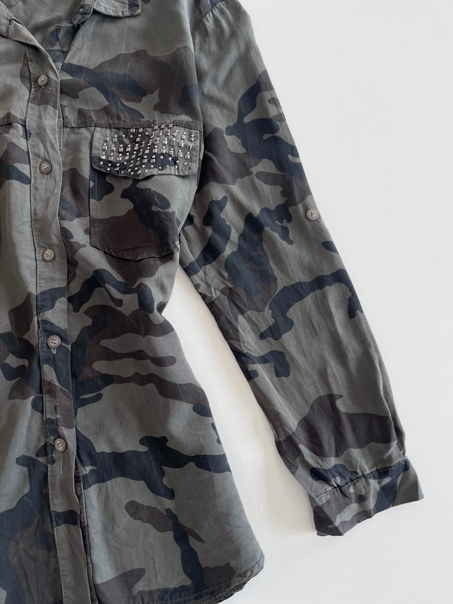 Camouflage Cotton Shirt-Bust 42