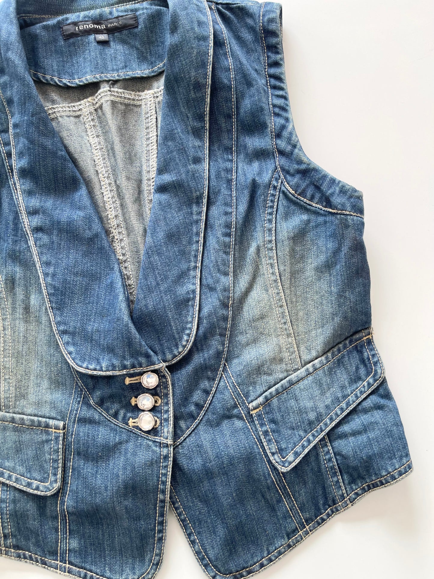 Renoma Denim Waistcoat-Bust 34