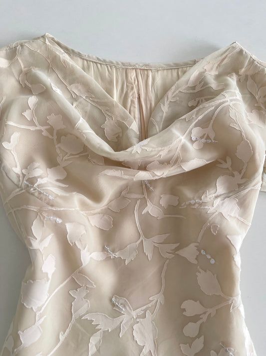 Cowl Neck Vintage Top-Bust 42