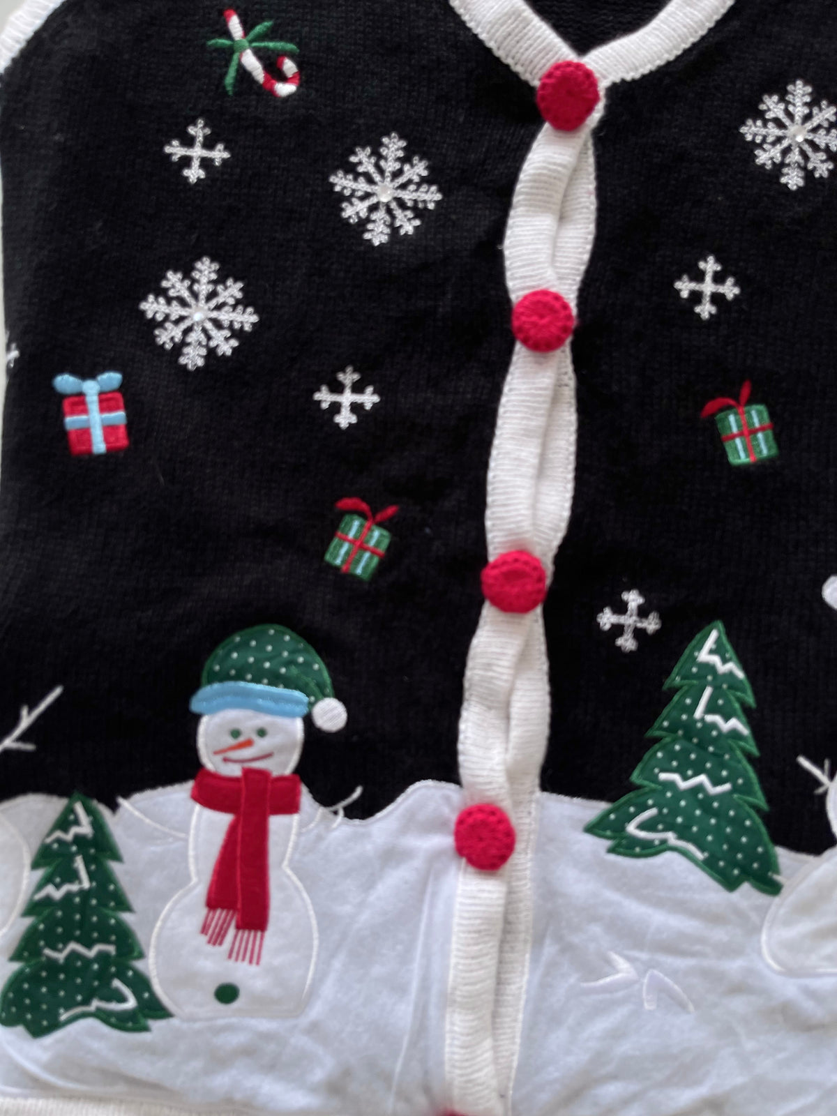 Holiday Editions Embroidered Christmas Vest Sweater-Bust 44