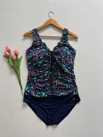 Load image into Gallery viewer, LASCANA RUCHED PRINTED SWIMSUIT - BUST 38 TO 40