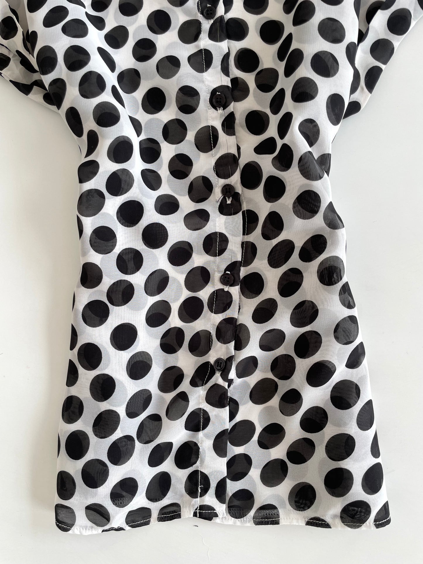 George Polka Dot Sheer Shirt-Bust 42