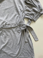 Load image into Gallery viewer, BA SHA DRESS GREY WRAPAROUND BUST-34-36
