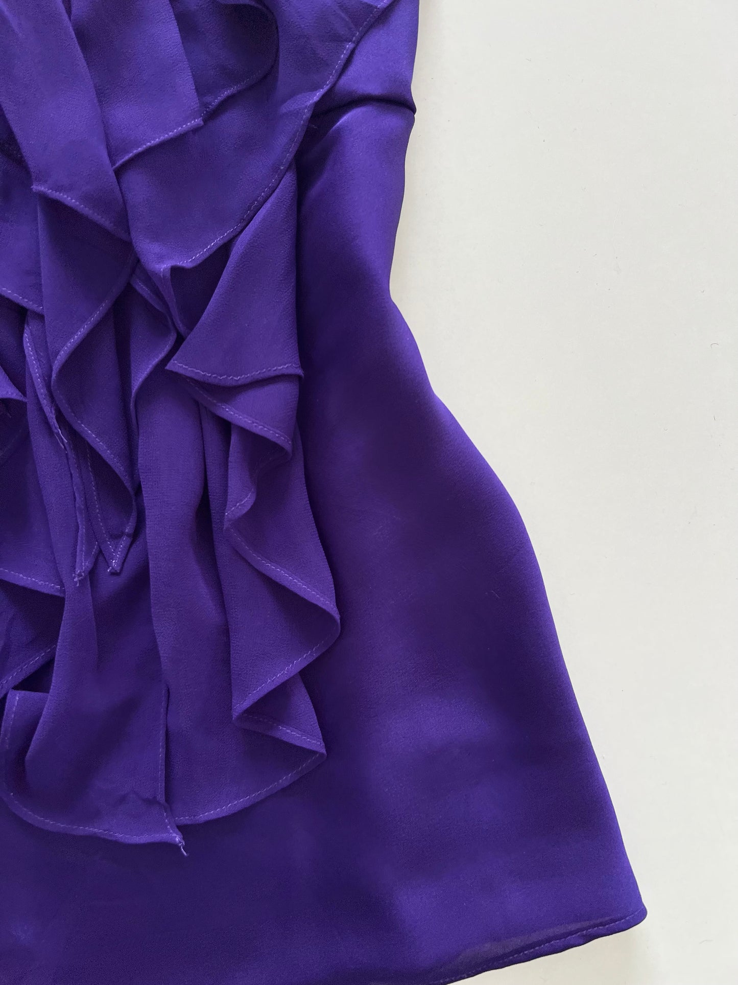 Purple Ruffle Top-Bust 36