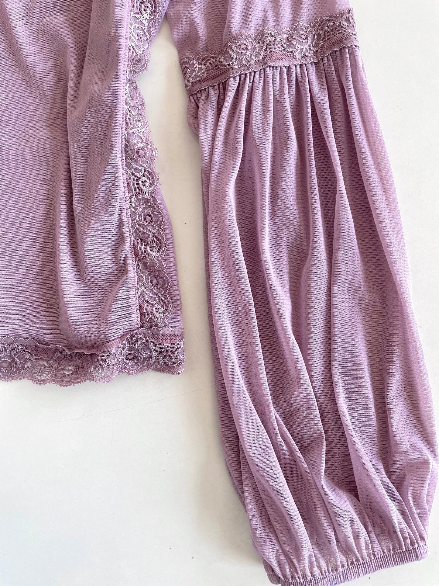 Vintage Lace Sheer Top-Bust 38 to 40