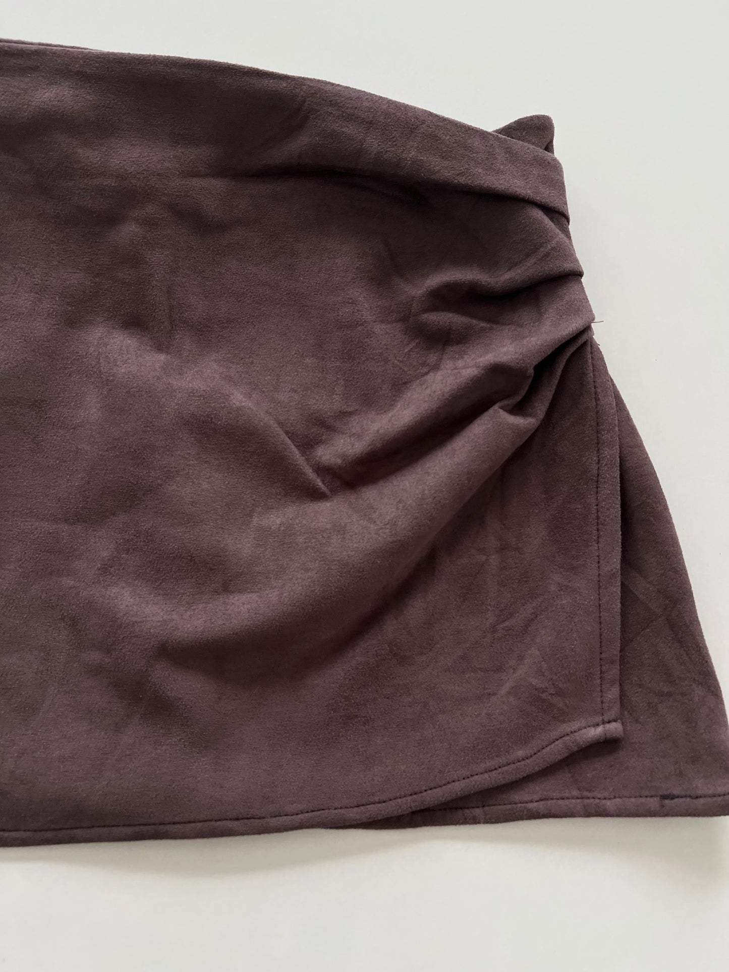 Ruched Suede Skirt-Waist 32
