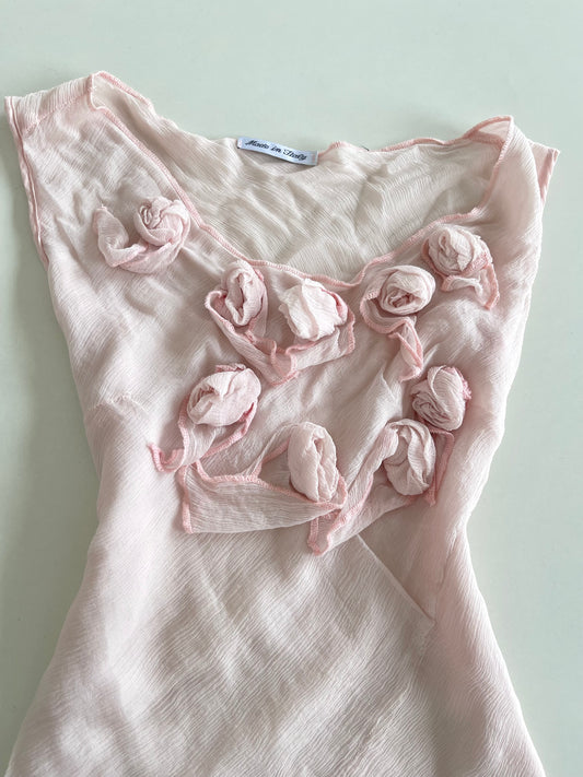 100% Silk Sheer Vintage Top-Bust 36 to 38