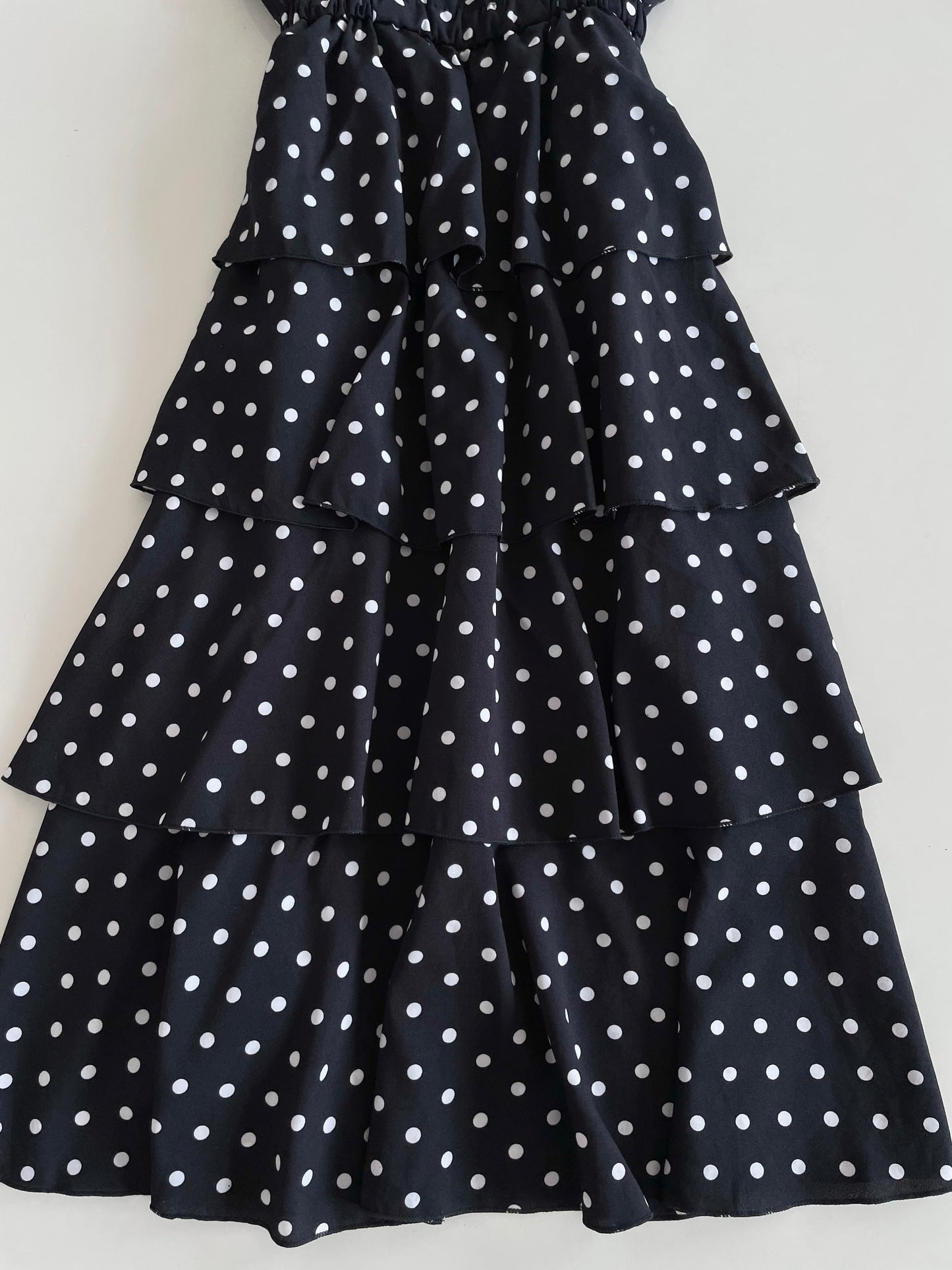 Polka Dot Ruffle Dress-Bust 32 to 34