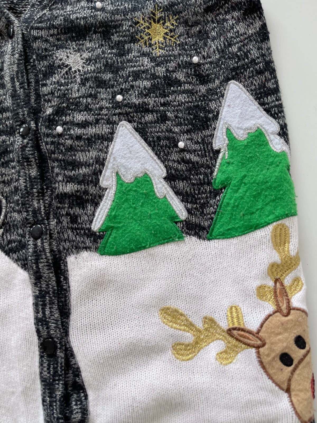 Holiday Time Embroidered Christmas Vest Sweater-Bust 46