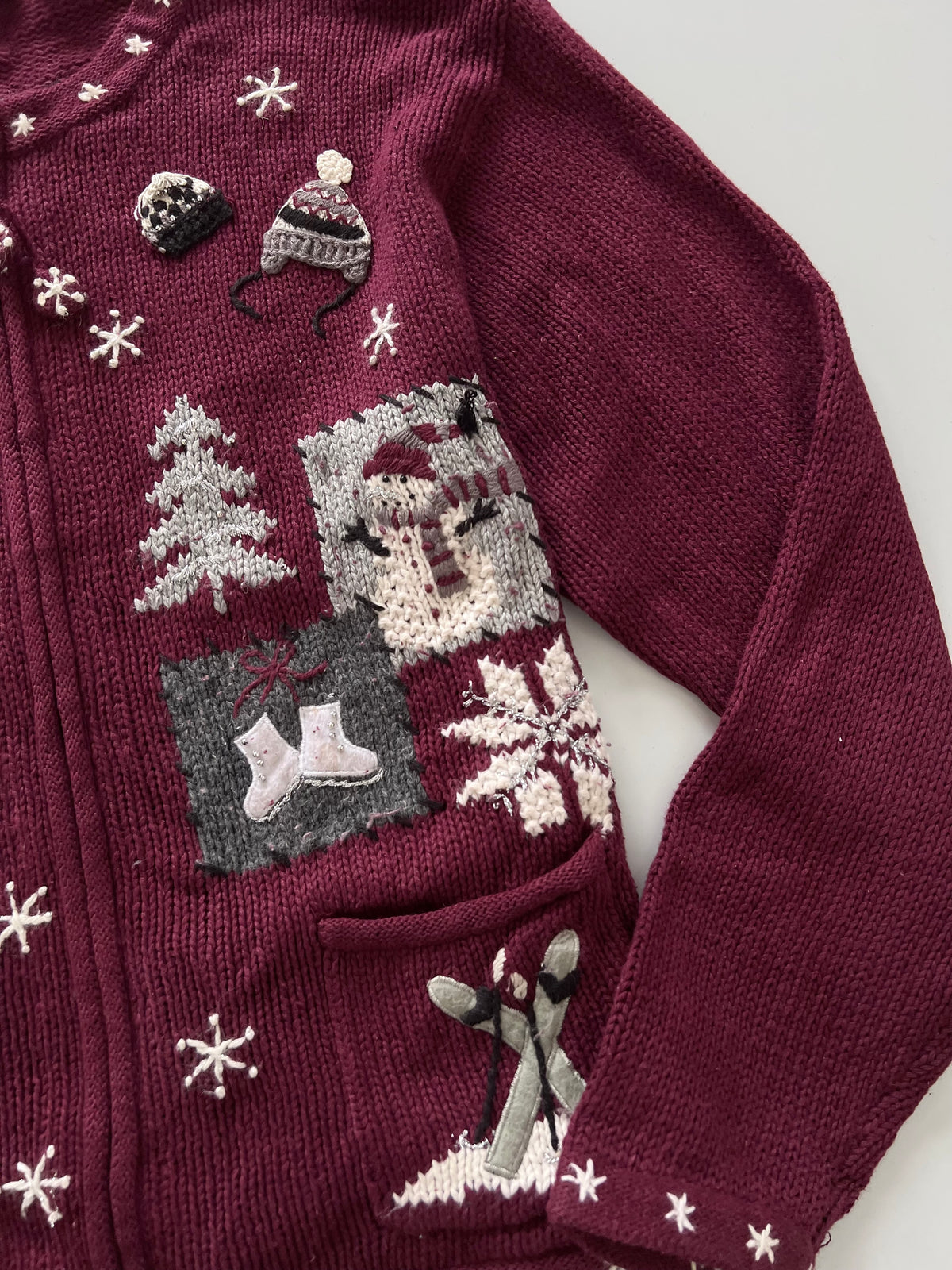 Croft&Barrow Christmas Zip Up Sweater-Bust 46