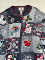 Load image into Gallery viewer, Tiara Embroidered Christmas Sweater-Bust 52