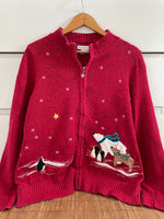 Load image into Gallery viewer, Christopher & Banks Embroidered Christmas Sweater-Bust 42