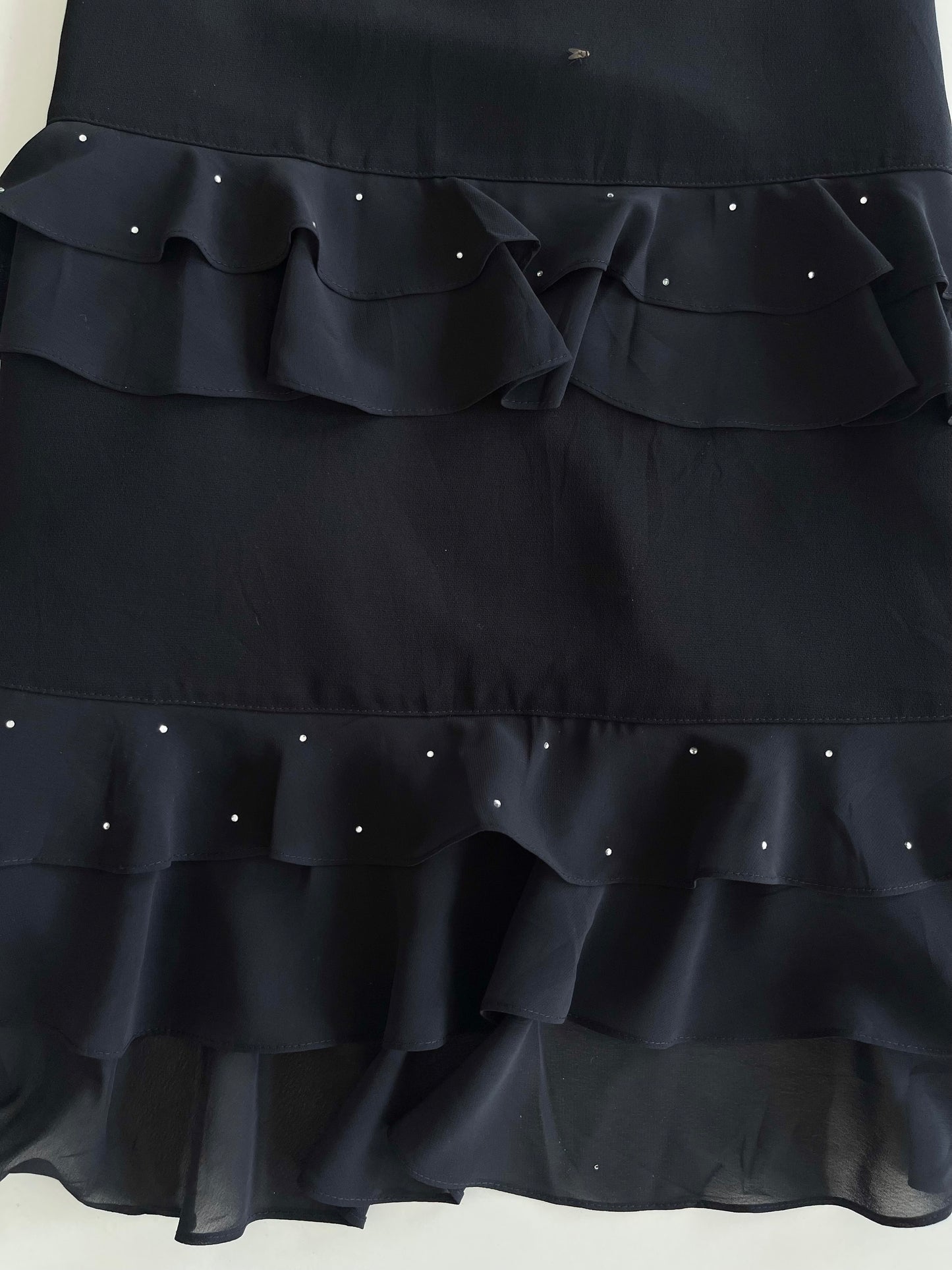 Gimary Embroidered Ruffle Vintage Skirt-Waist 28