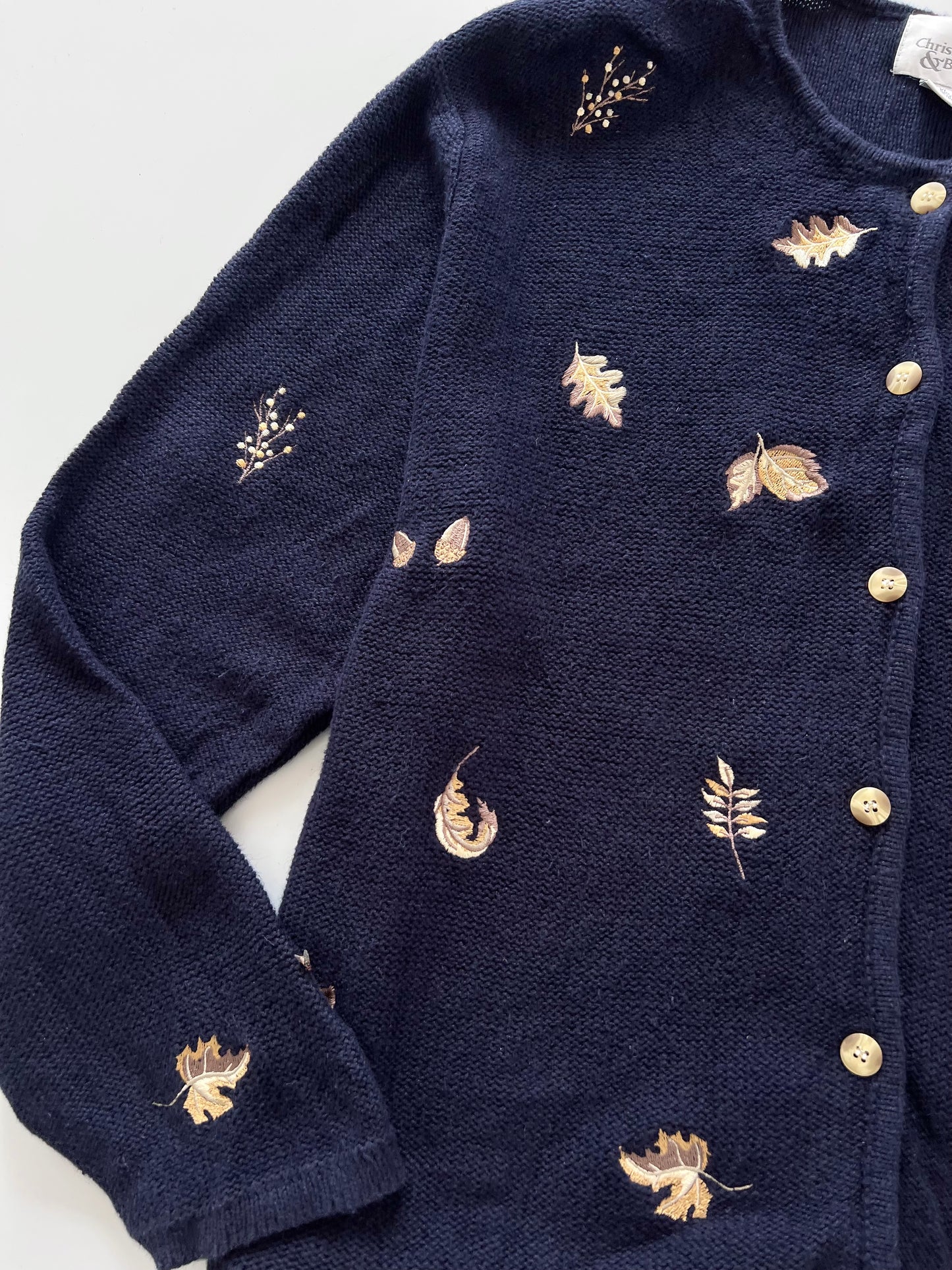 Christopher & Banks Embroidered Sweater-Bust 50