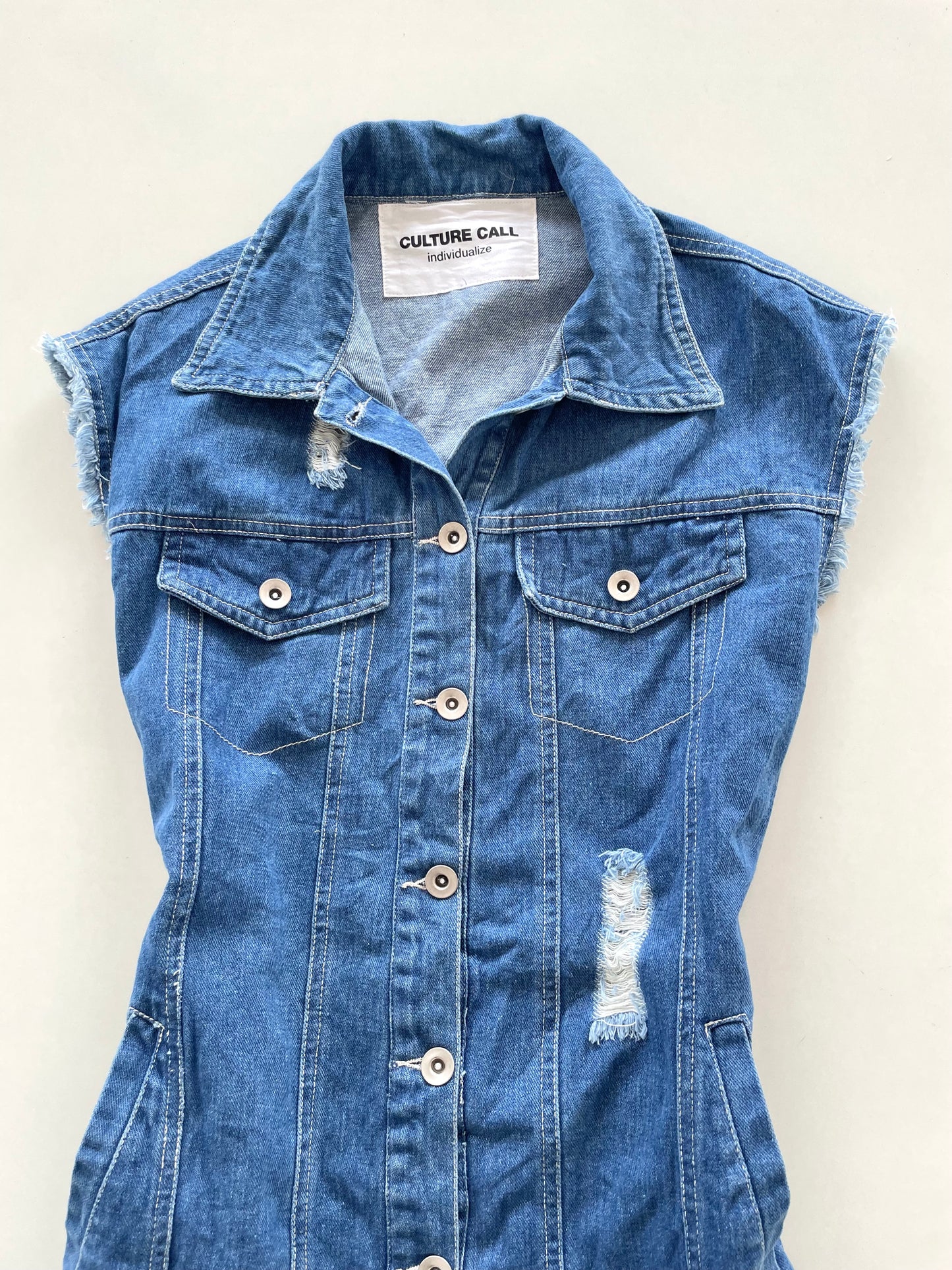 Culture Call Denim Vest-Chest 40