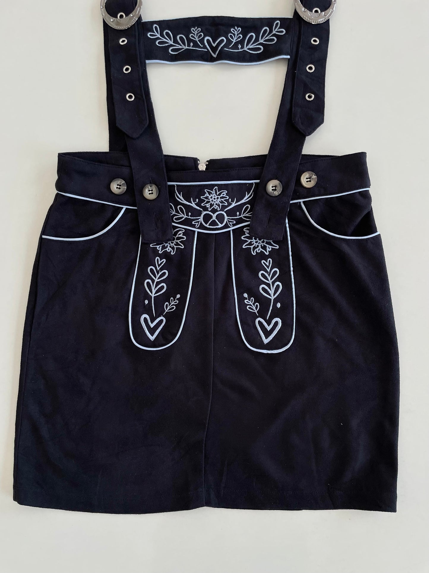 Dirndline Vintage Embroidered Galace Skirt-Waist 28