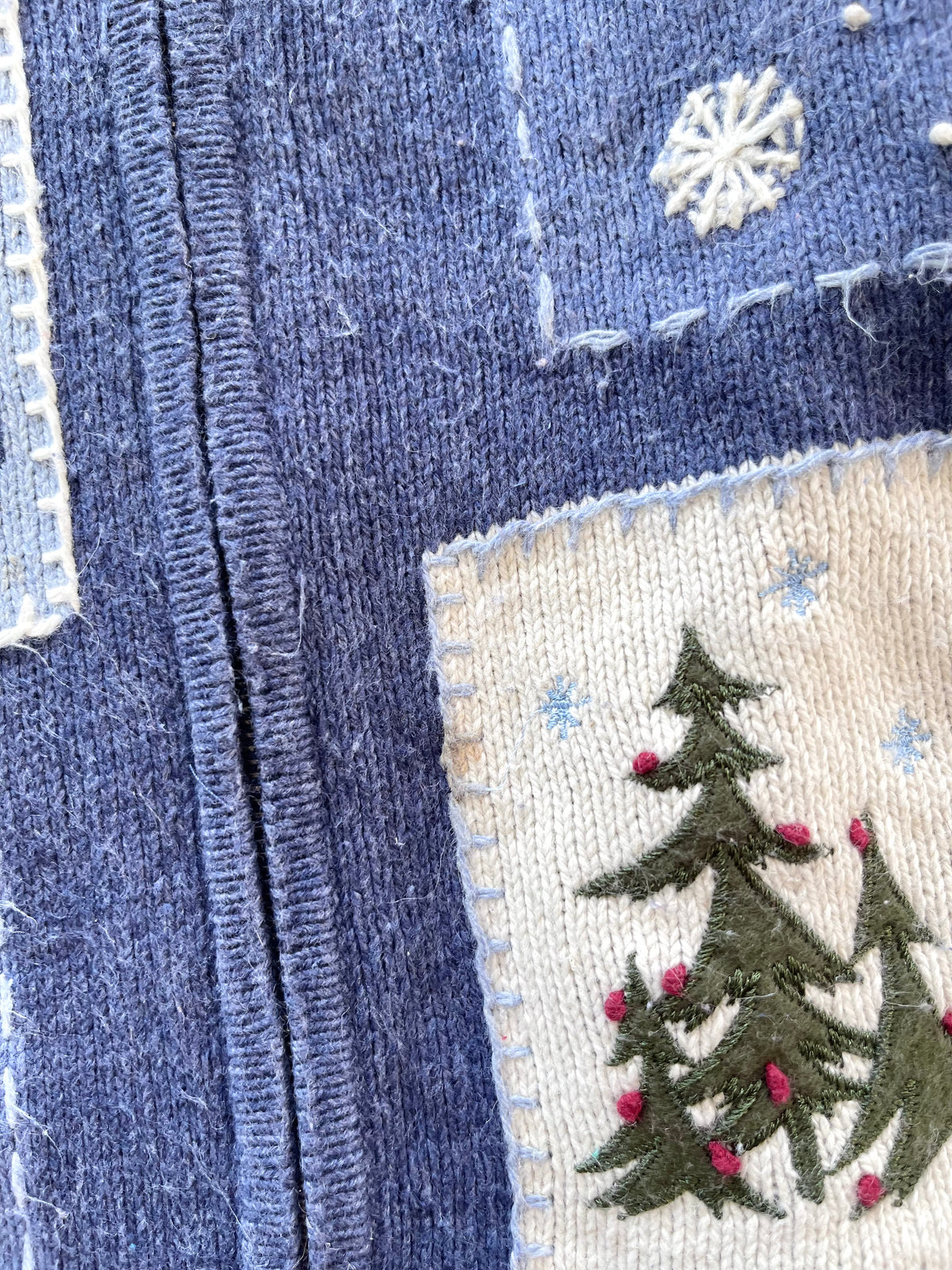 Croft&barrow Christmas Embroidered Zipper Sweater-Bust 44