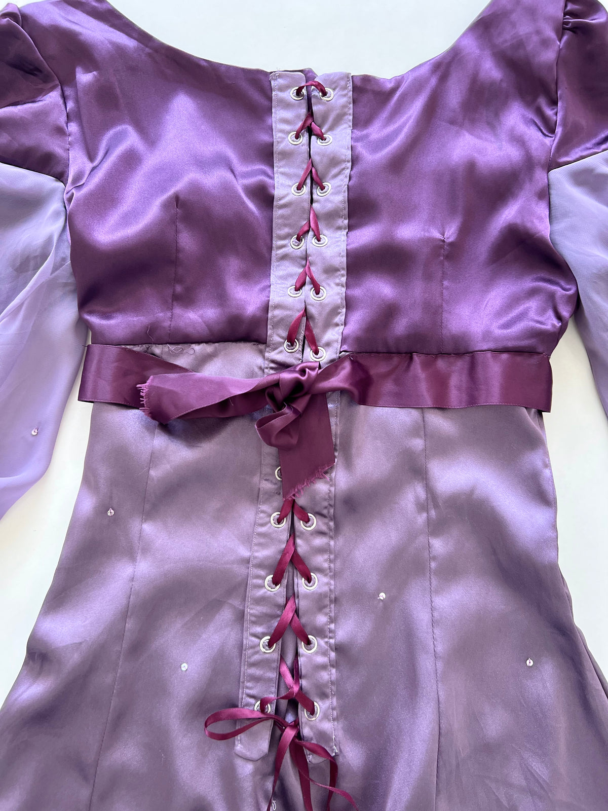 Dramatic Vintage Satin Dress-Bust 30