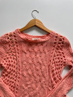 Load image into Gallery viewer, PEACHY PINK CROCHET TOP - BUST 34 TO 38